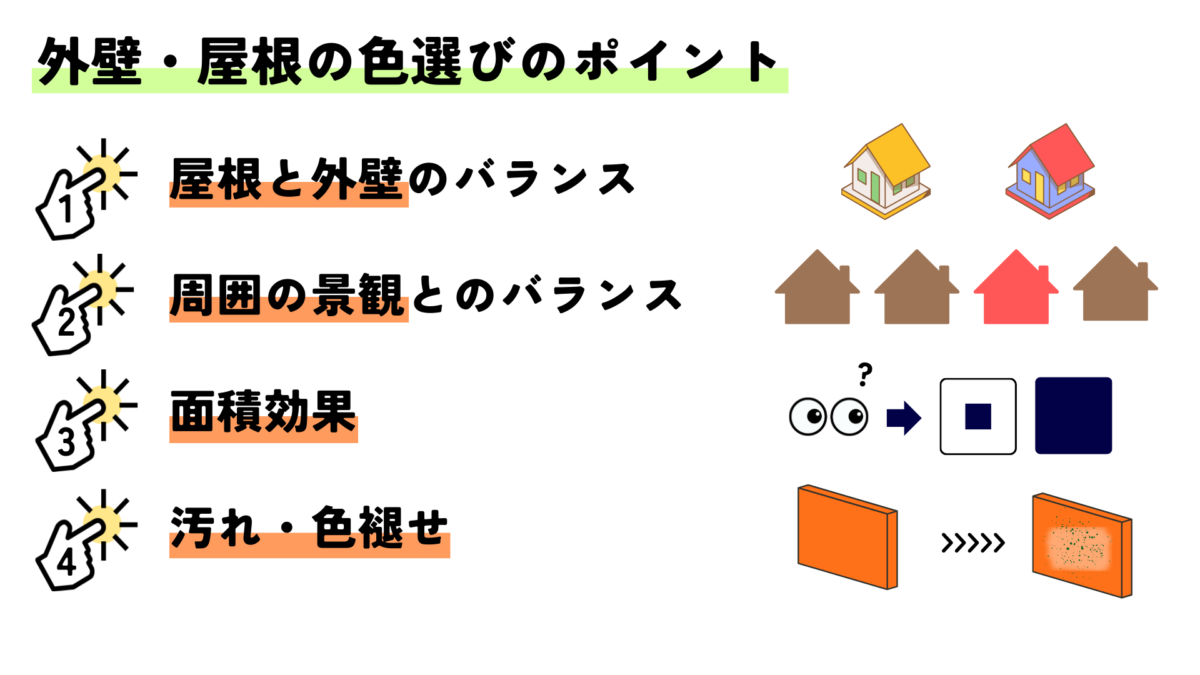 外壁・屋根の色選びのポイント